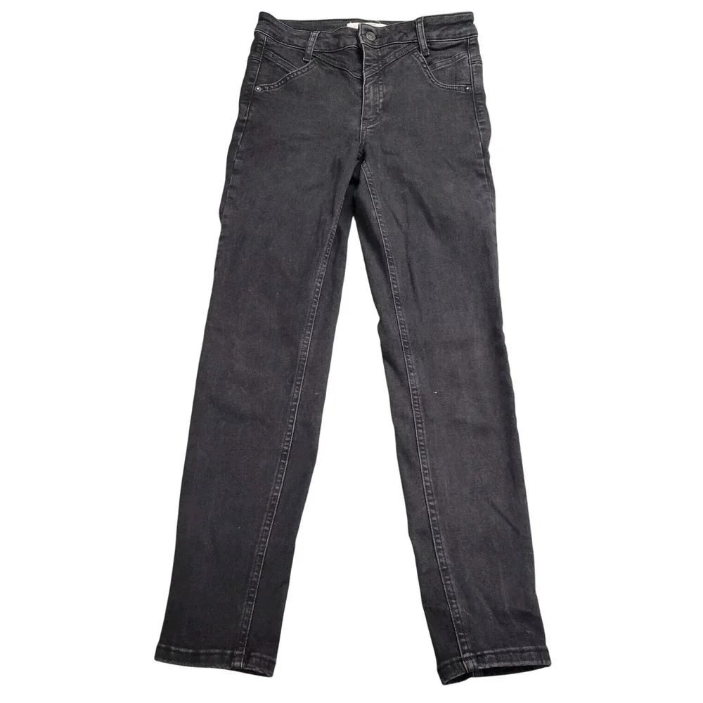 We The Free Free People Black Slim Straight Yoke Front Jeans Size 27